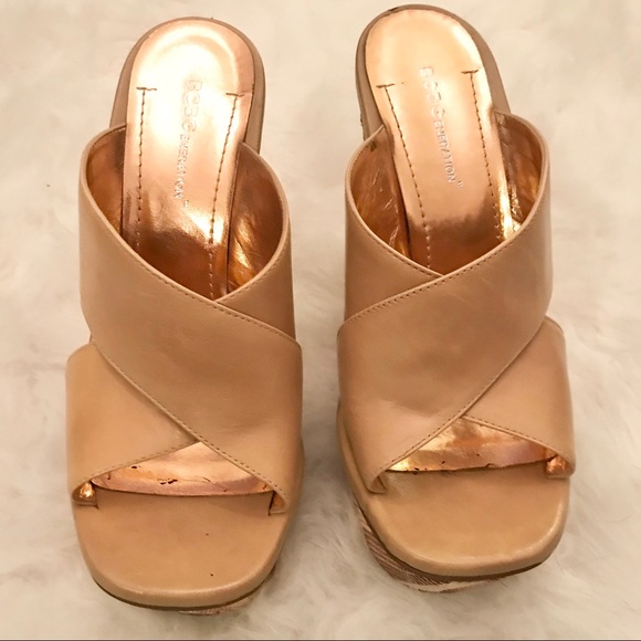 BCBGeneration Tan Platform Wedge | Size 8.5 - Picture 4 of 6
